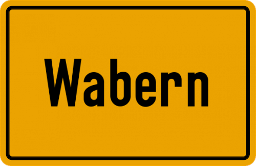 Ortsschild Wabern, Oberbayern