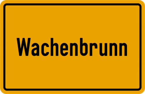 Ortsschild Wachenbrunn