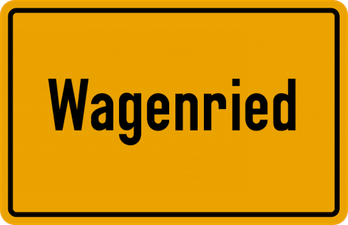Ortsschild Wagenried