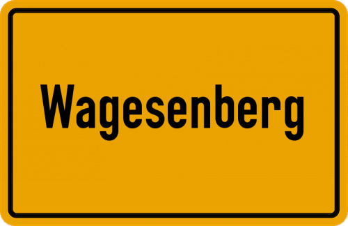 Ortsschild Wagesenberg