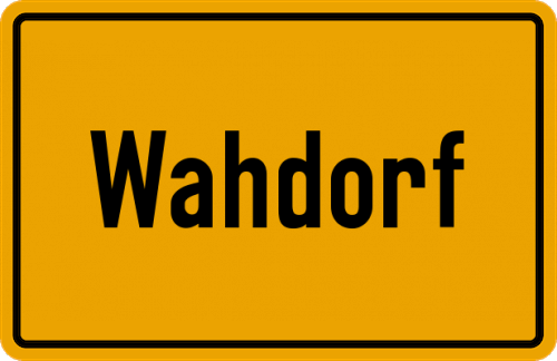 Ortsschild Wahdorf