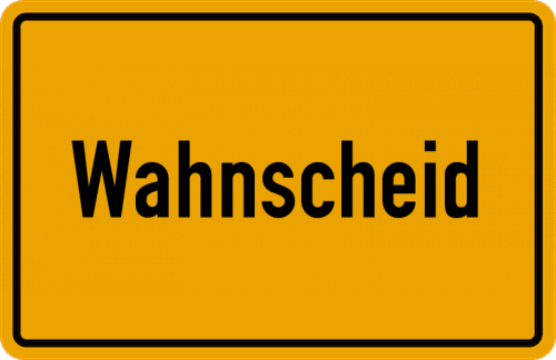 Ortsschild Wahnscheid, Oberwesterwaldkreis