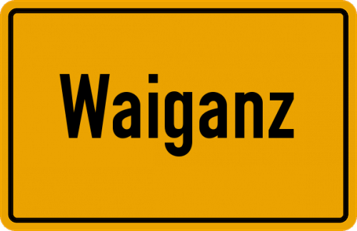 Ortsschild Waiganz