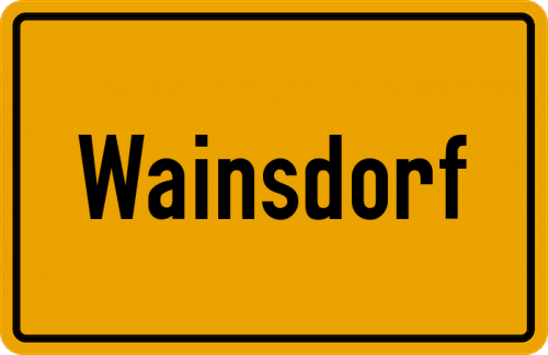 Ortsschild Wainsdorf