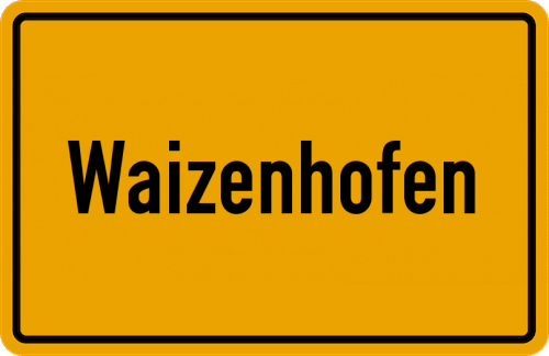 Ortsschild Waizenhofen, Mittelfranken