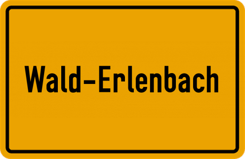 Ortsschild Wald-Erlenbach
