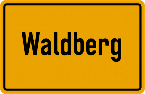 Ortsschild Waldberg, Unterfranken