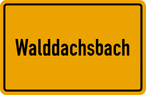 Ortsschild Walddachsbach, Kreis Neustadt an der Aisch
