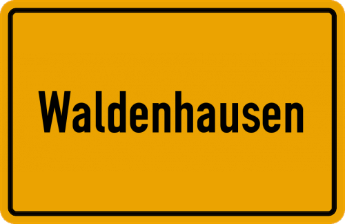 Ortsschild Waldenhausen