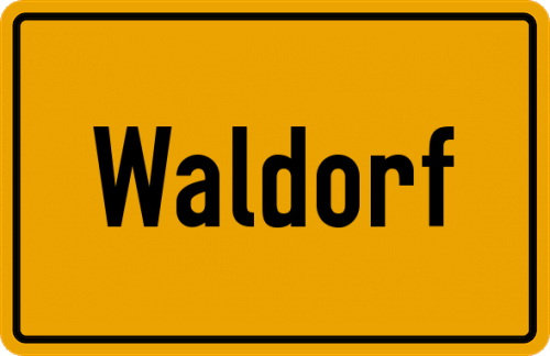 Ortsschild Waldorf, Kreis Ahrweiler