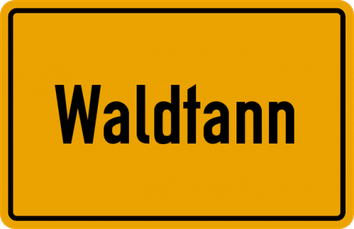 Ortsschild Waldtann