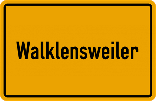 Ortsschild Walklensweiler