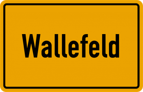 Ortsschild Wallefeld