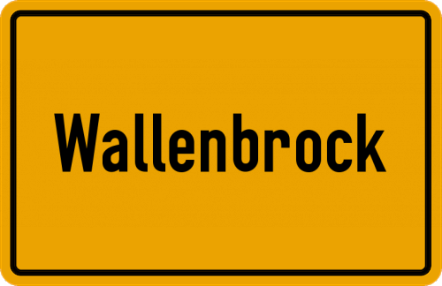 Ortsschild Wallenbrock