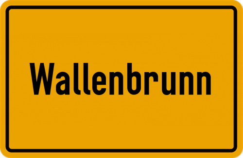 Ortsschild Wallenbrunn