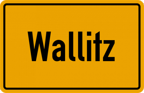 Ortsschild Wallitz