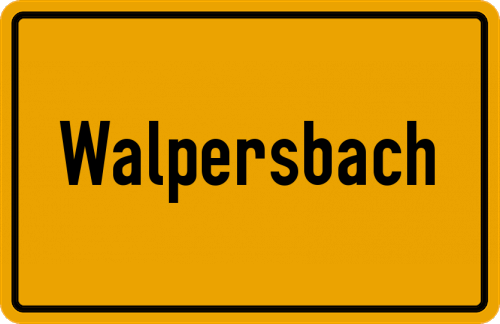 Ortsschild Walpersbach