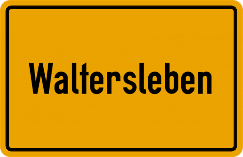 Ortsschild Waltersleben