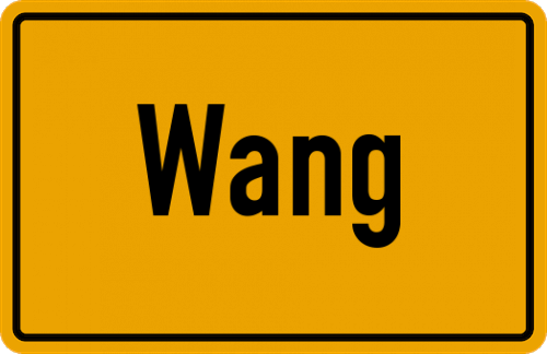 Ortsschild Wang