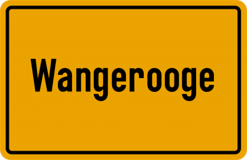 Ortsschild Wangerooge, Nordseebad