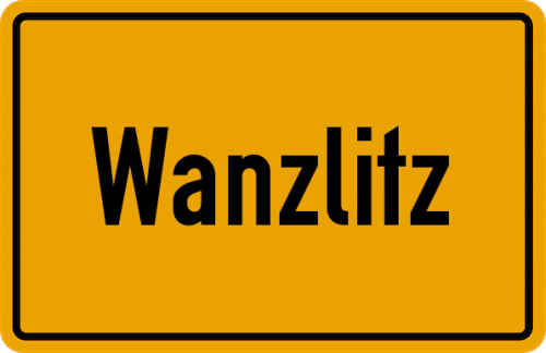 Ortsschild Wanzlitz
