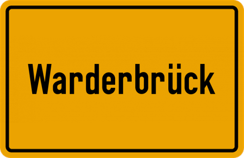 Ortsschild Warderbrück, Kreis Segeberg