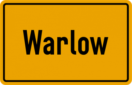 Ortsschild Warlow