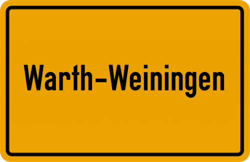 Ortsschild Warth-Weiningen
