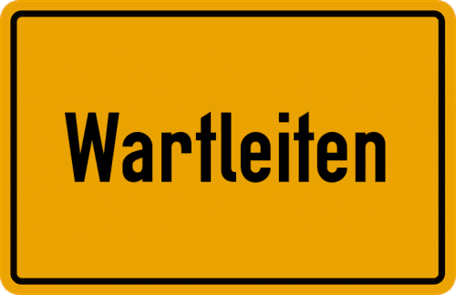 Ortsschild Wartleiten, Oberfranken