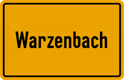 Ortsschild Warzenbach