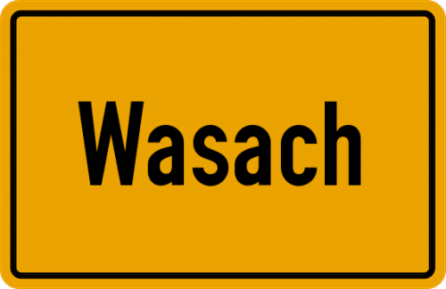 Ortsschild Wasach