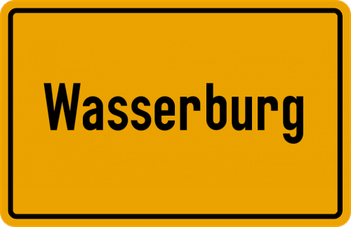 Ortsschild Wasserburg