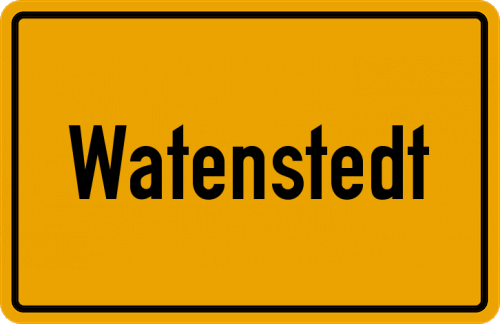 Ortsschild Watenstedt