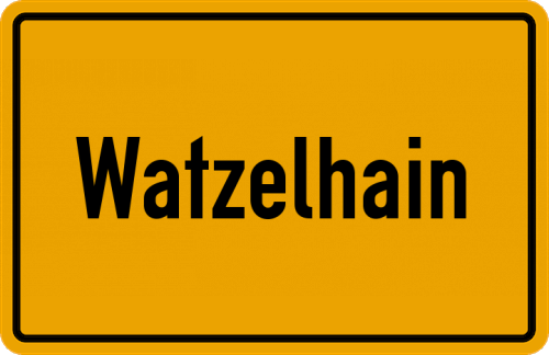 Ortsschild Watzelhain
