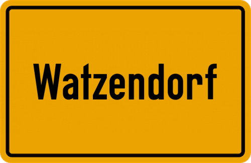 Ortsschild Watzendorf