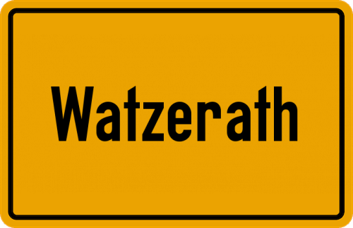 Ortsschild Watzerath