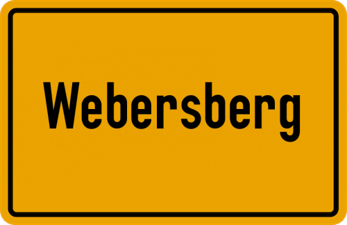 Ortsschild Webersberg