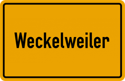 Ortsschild Weckelweiler