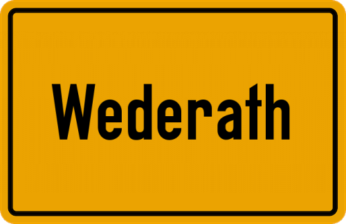 Ortsschild Wederath