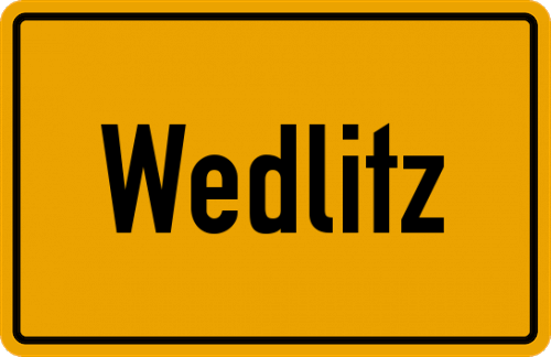 Ortsschild Wedlitz