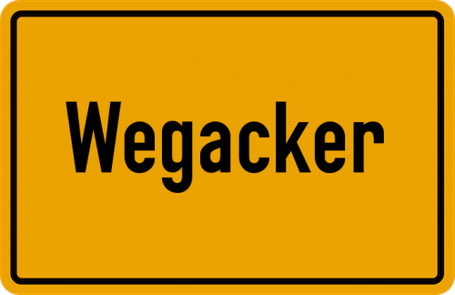 Ortsschild Wegacker