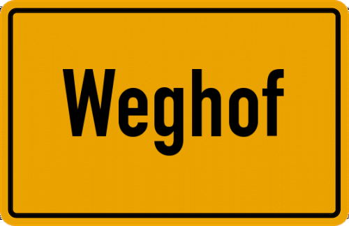 Ortsschild Weghof