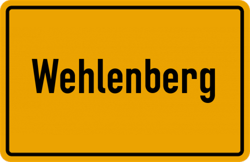 Ortsschild Wehlenberg