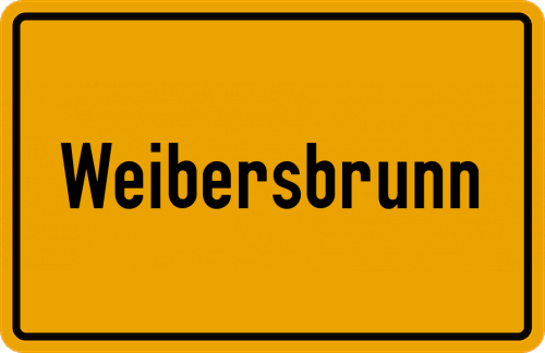Ortsschild Weibersbrunn