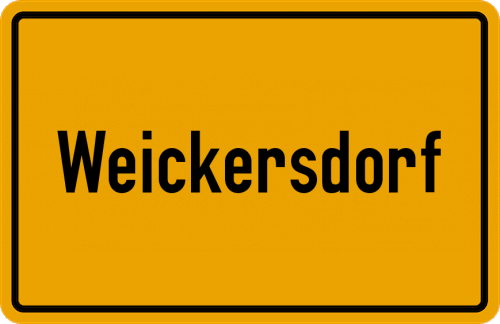 Ortsschild Weickersdorf