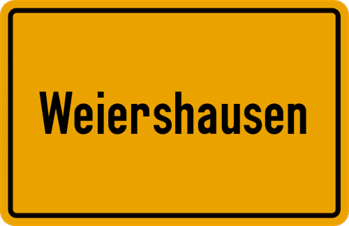 Ortsschild Weiershausen