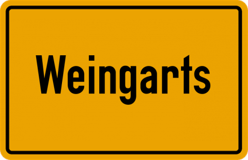 Ortsschild Weingarts