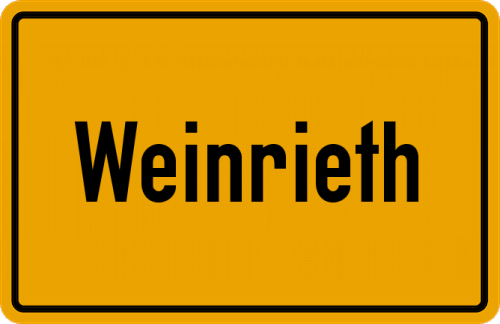 Ortsschild Weinrieth