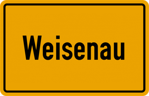 Ortsschild Weisenau