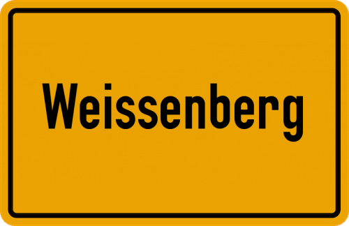 Ortsschild Weissenberg